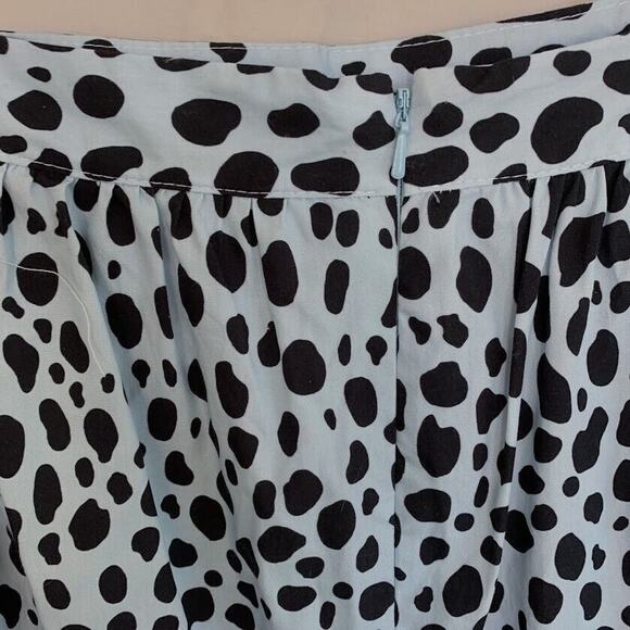 House of Stars Maxi Tiered Skirt High Waisted Size 10 Cotton Leopard Print Blue - Picture 2 of 6